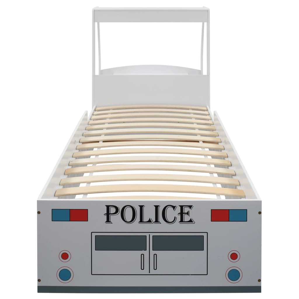 Polizeiauto-Kinderbett mit Matratze 90x200 cm 7 Zone H2 H3