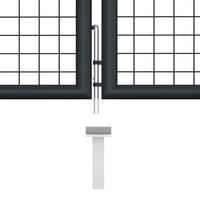 Thumbnail for Mesh-Gartentor Verzinkter Stahl 400 x 150 cm Grau