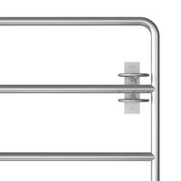 Thumbnail for 5-Rohre-Weidetor Stahl (115-300)×90 cm Silbern