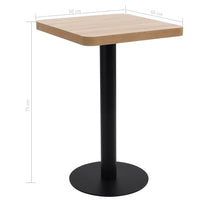 Thumbnail for Bistrotisch Hellbraun 50x50 cm MDF