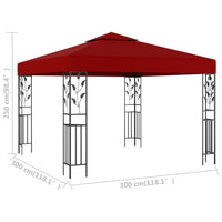 Thumbnail for Pavillon 3x3 m Weinrot