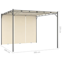 Thumbnail for Gartenpavillon mit Seitenvorhang 3x3x2,25 m Creme