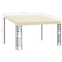 Thumbnail for Wand-Pavillon 4x3x2,5 m Cremeweiß