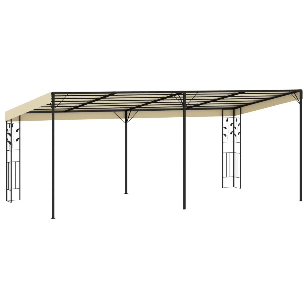 Wand-Pavillon 6x3x2,5 m Cremeweiß