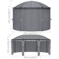 Thumbnail for Pavillon mit Vorhängen 520x349x255 cm Anthrazit
