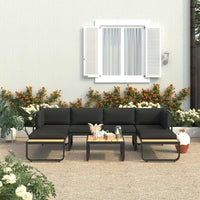 Thumbnail for 4-tlg. Garten-Ecksofa-Set mit Auflagen Aluminium und WPC