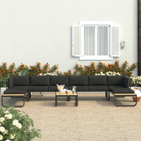 Thumbnail for 5-tlg. Garten-Ecksofa-Set mit Auflagen Aluminium und WPC