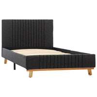 Thumbnail for Bettgestell Dunkelgrau Stoff 90×200 cm