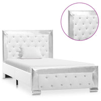 Thumbnail for Bettgestell Weiß Kunstleder 90 x 200 cm