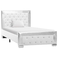 Thumbnail for Bettgestell Weiß Kunstleder 90 x 200 cm