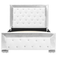 Thumbnail for Bettgestell Weiß Kunstleder 90 x 200 cm