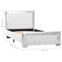 Thumbnail for Bettgestell Weiß Kunstleder 90 x 200 cm