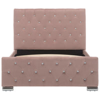 Thumbnail for Bettgestell Rosa Samt 100x200 cm