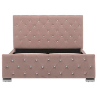 Thumbnail for Bettgestell Rosa Samt 120x200 cm