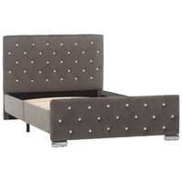 Thumbnail for Bettgestell Grau Samt 100x200 cm