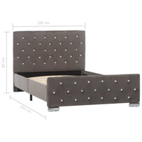 Thumbnail for Bettgestell Grau Samt 100x200 cm