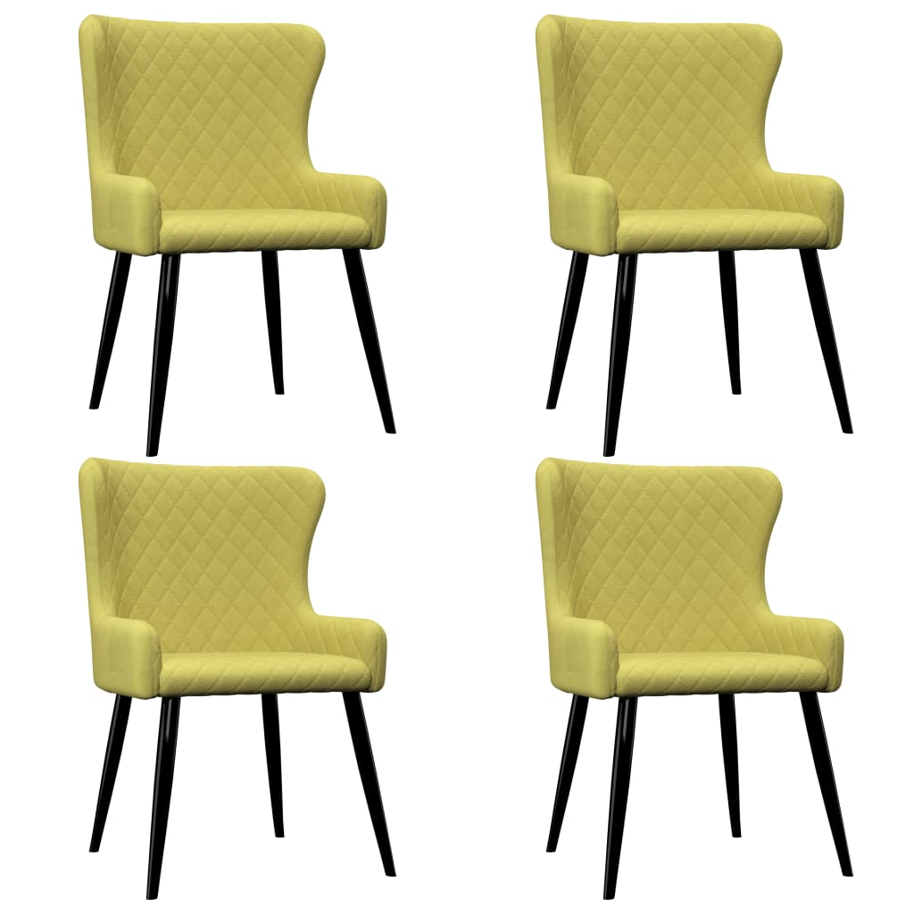 Esszimmerstühle 4 Stk. Grün Stoff