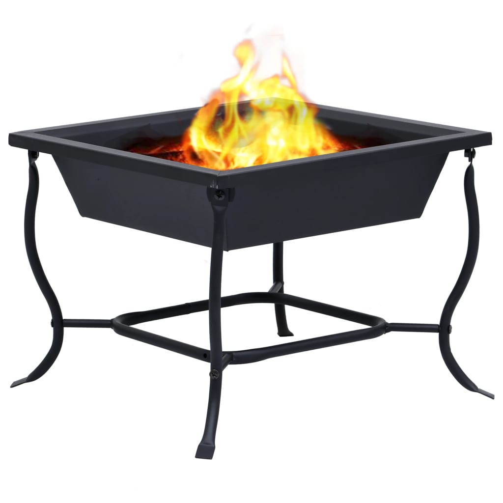 Feuerstelle Schwarz 45x45x45 cm Stahl