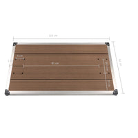 Thumbnail for Garten-Duschwanne WPC Edelstahl 110 x 62 cm Braun