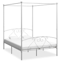 Thumbnail for Himmelbett-Gestell Weiß Metall 160 x 200 cm