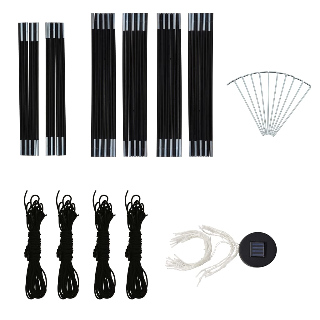 Partyzelt mit LED und 4 Seitenwänden 3,6 x 3,6 x 2,3 m Gelb