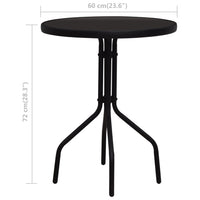 Thumbnail for 3-tlg. Bistro-Set PVC Rattan Schwarz