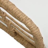 Thumbnail for Gartenstühle 2 Stk. mit Auflagen Poly Rattan Eiche