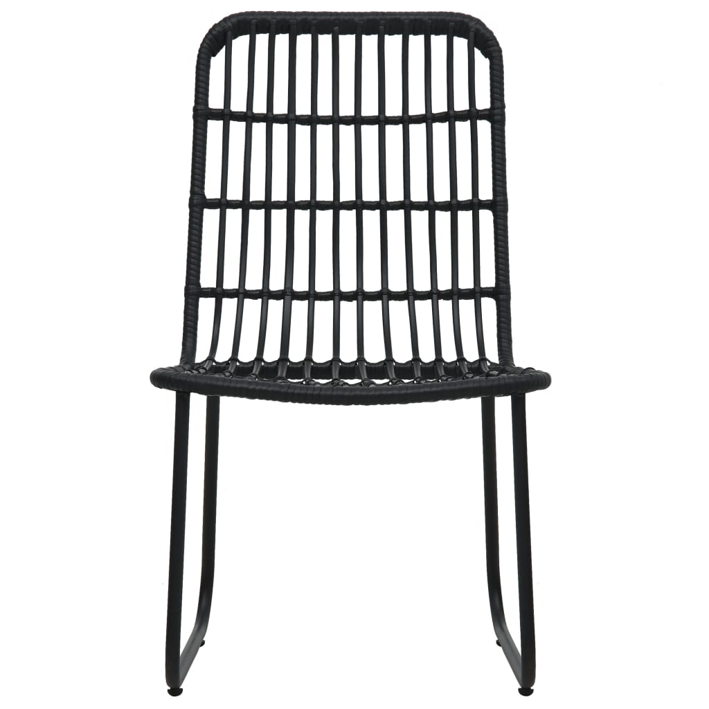 3-tlg. Bistro-Set Poly Rattan Schwarz