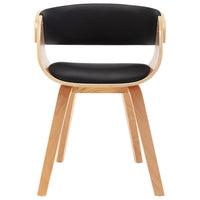 Thumbnail for Esszimmerstühle 2 Stk. Schwarz Bugholz und Kunstleder