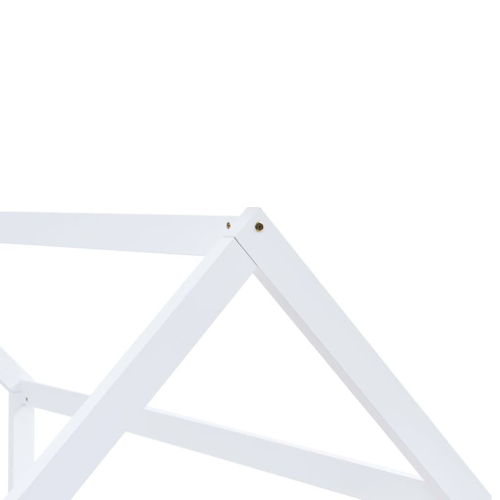 Kinder-Bettgestell Weiß Massivholz Kiefer 80 x 160 cm