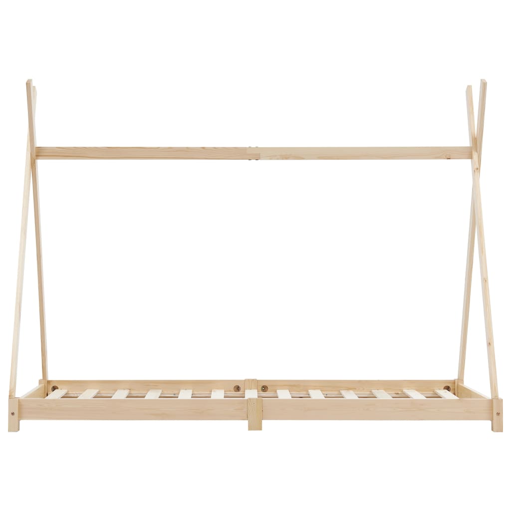 Kinder-Bettgestell Massivholz Kiefer 80 x 160 cm