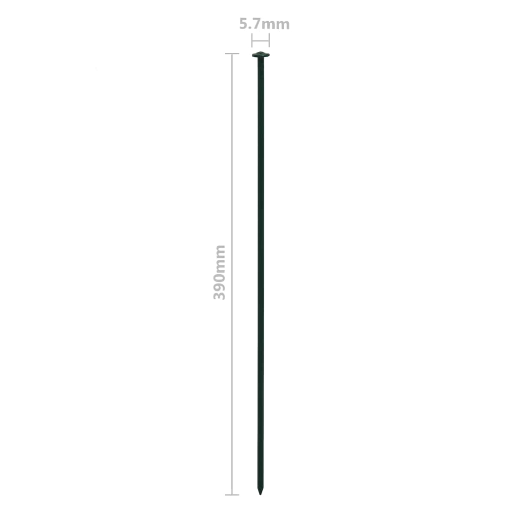 Teichzaun-Set Oberbogen 77,3 x 26 cm Grün