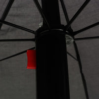 Thumbnail for Outdoor-Loungebett mit Sonnenschirm Poly Rattan Grau