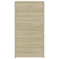 Thumbnail for Sideboard 6 Schubladen Sonoma-Eiche 50x34x96 cm Holzwerkstoff
