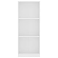 Thumbnail for Bücherregal 3 Fächer Weiß 40x24x108 cm Holzwerkstoff