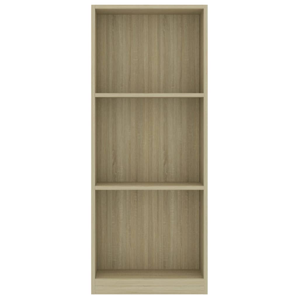 Bücherregal 3 Fächer Sonoma-Eiche 40x24x108 cm Holzwerkstoff