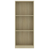 Thumbnail for Bücherregal 3 Fächer Sonoma-Eiche 40x24x108 cm Holzwerkstoff