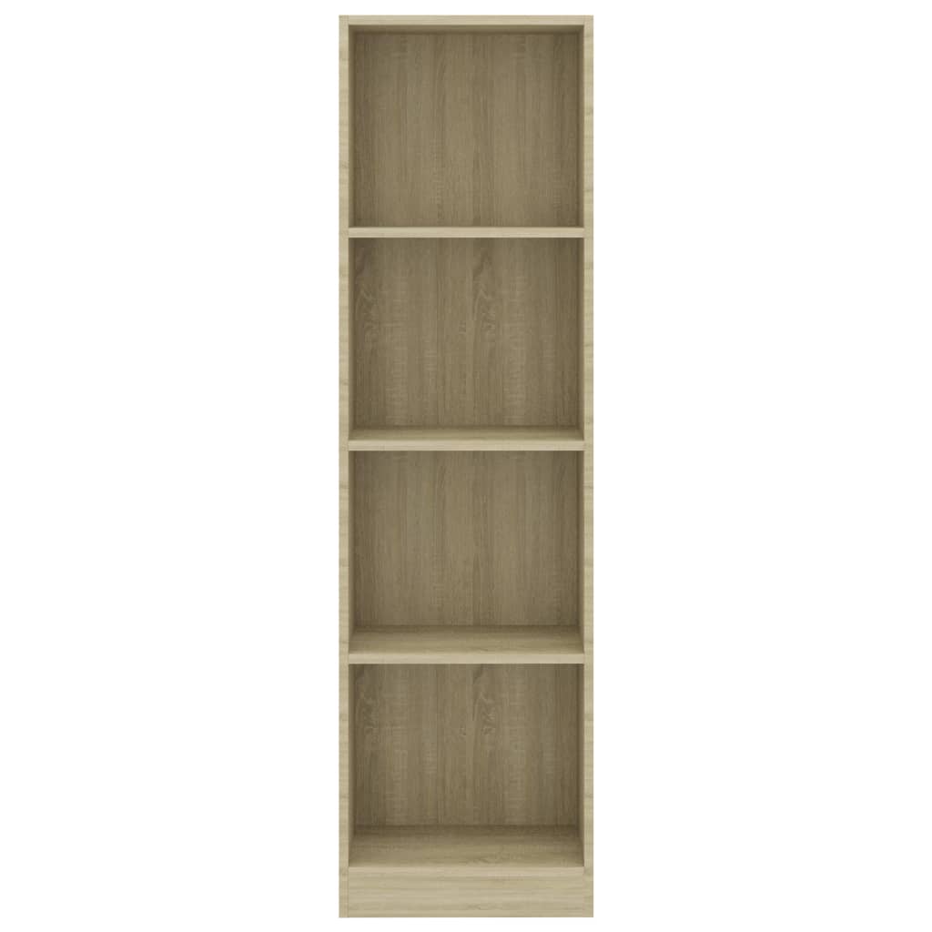 Bücherregal 4 Fächer Sonoma-Eiche 40x24x142 cm Holzwerkstoff