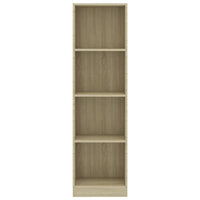 Thumbnail for Bücherregal 4 Fächer Sonoma-Eiche 40x24x142 cm Holzwerkstoff
