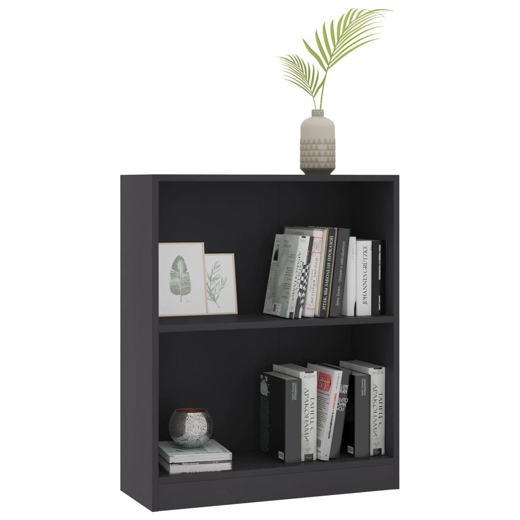 Bücherregal Grau 60x24x74,5 cm Holzwerkstoff