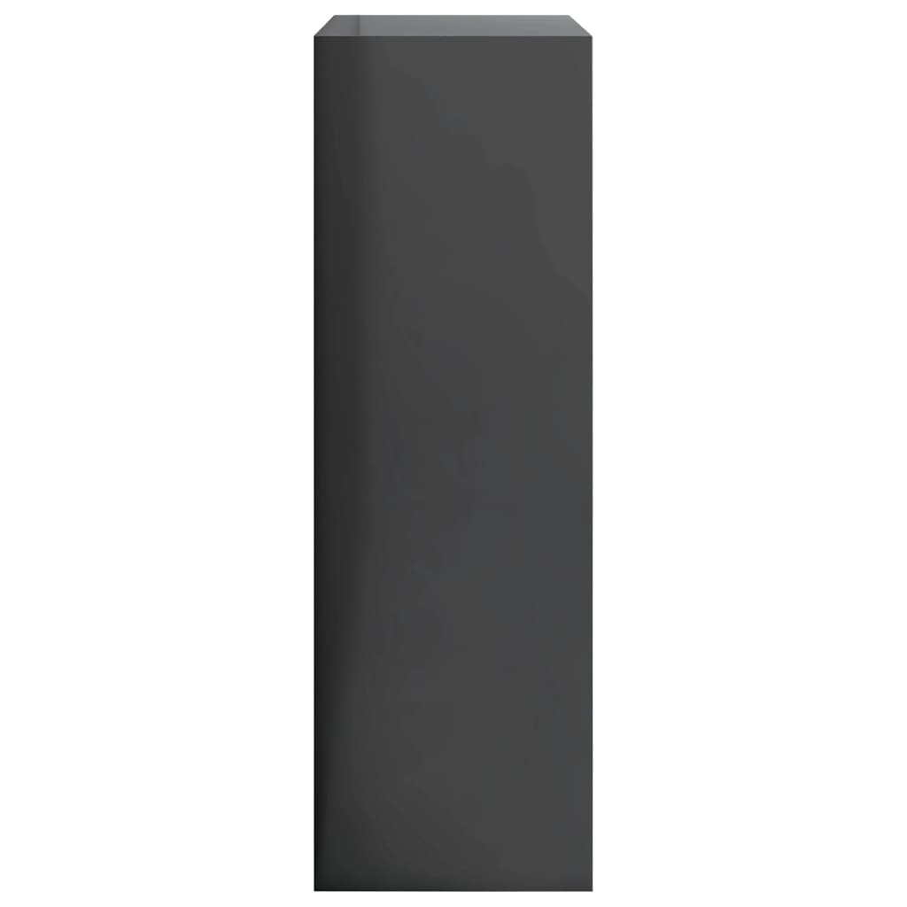 Bücherregal Hochglanz-Grau 60x24x74,5 cm Holzwerkstoff