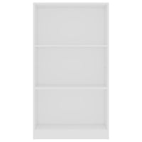 Thumbnail for Bücherregal 3 Fächer Weiß 60x24x109 cm Holzwerkstoff