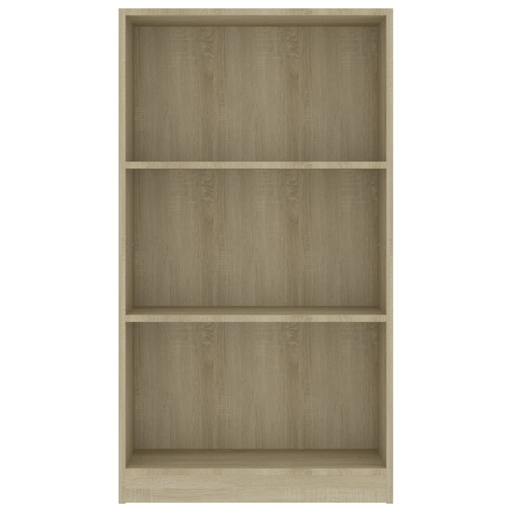 Bücherregal 3 Fächer Sonoma-Eiche 60x24x109 cm Holzwerkstoff