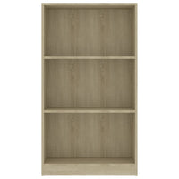 Thumbnail for Bücherregal 3 Fächer Sonoma-Eiche 60x24x109 cm Holzwerkstoff