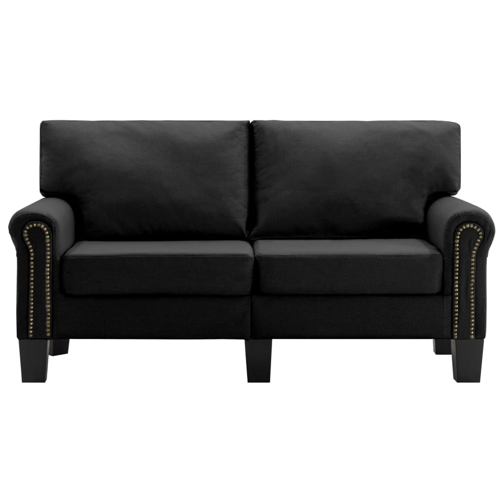 2-Sitzer-Sofa Schwarz Stoff