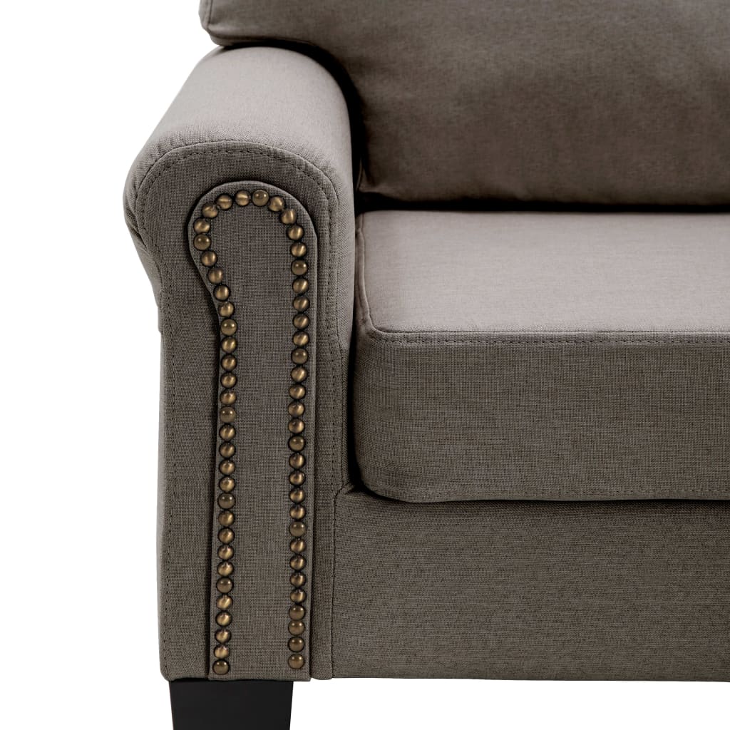 2-Sitzer-Sofa Taupe Stoff