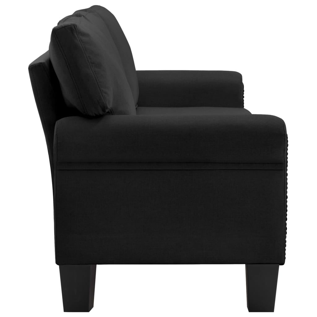 3-Sitzer-Sofa Schwarz Stoff