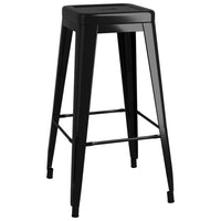 Thumbnail for Barhocker Stapelbar 2 Stk. Schwarz Metall