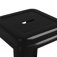 Thumbnail for Barhocker Stapelbar 2 Stk. Schwarz Metall