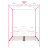 Thumbnail for Himmelbett-Gestell Rosa Metall 140 x 200 cm